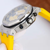 Yellow -Yellow Rubber - Quartz - 42mm