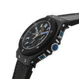 Black - Black 904L Steel - Black Leather - Quartz - 44mm