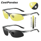 Aluminum Magnesium Photochromic Polarized Sunglasses Men Driving Glasses