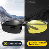 Aluminum Magnesium Photochromic Polarized Sunglasses Men Driving Glasses