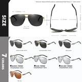 Aluminum Magnesium Square Polarized Photochromic Sunglasses