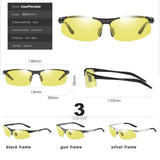 Aluminum Magnesium Photochromic Polarized Sunglasses Men Driving Glasses