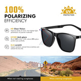 2022 Polarized Men's Sunglasses Aluminum Anti-Glare Coating Lens Driving Square Brand Sun glasses Male