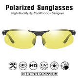 Aluminum Magnesium Photochromic Polarized Sunglasses Men Driving Glasses