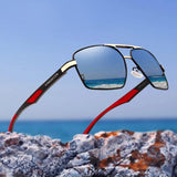 Aluminum Men's Sunglasses Polarized Lens Brand Design Temples Sun glasses Coating Mirror Glasses